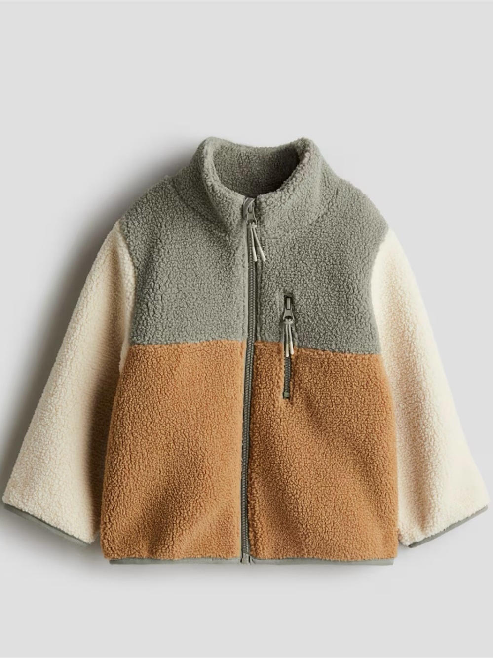 Teddy Jacket in Brown, Cream /
Color-block size 6X-7Y NWT